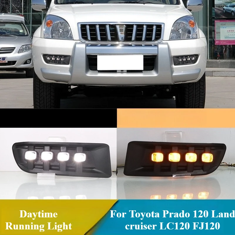 

LED Daytime Running Light Turn Signal Lamp DRL for Toyota Prado 120 Land Cruiser LC120 FJ120 2003 2004 2005 2006 2007 2008 2009