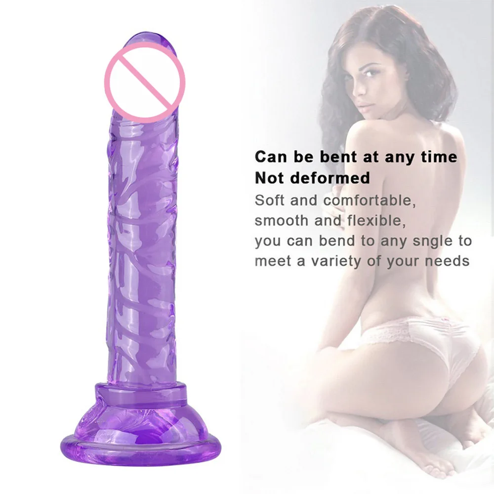 Silicone Realistic Peni Dildo Vibrator Powerful Suction Cup Penis Sex Toys Flexible Dildos Big Penis Female Masturbator Reusable