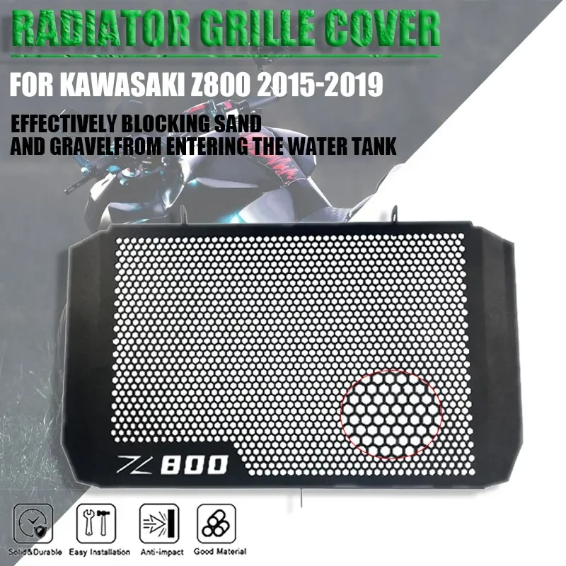 

Motorcycle Radiator Grille Guard Cover Shield Protective For Kawasaki Z800 Z 800 2015-2016 15-16