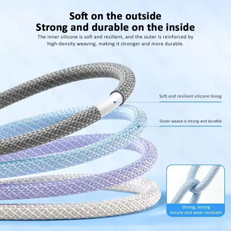 PD 40 واط كابل شحن سريع لابل آيفون 17 16 15 14 13 12 11 برو ماكس 16 15 زائد 17 الهواء USB نوع C كابلات الهاتف شحن سريع