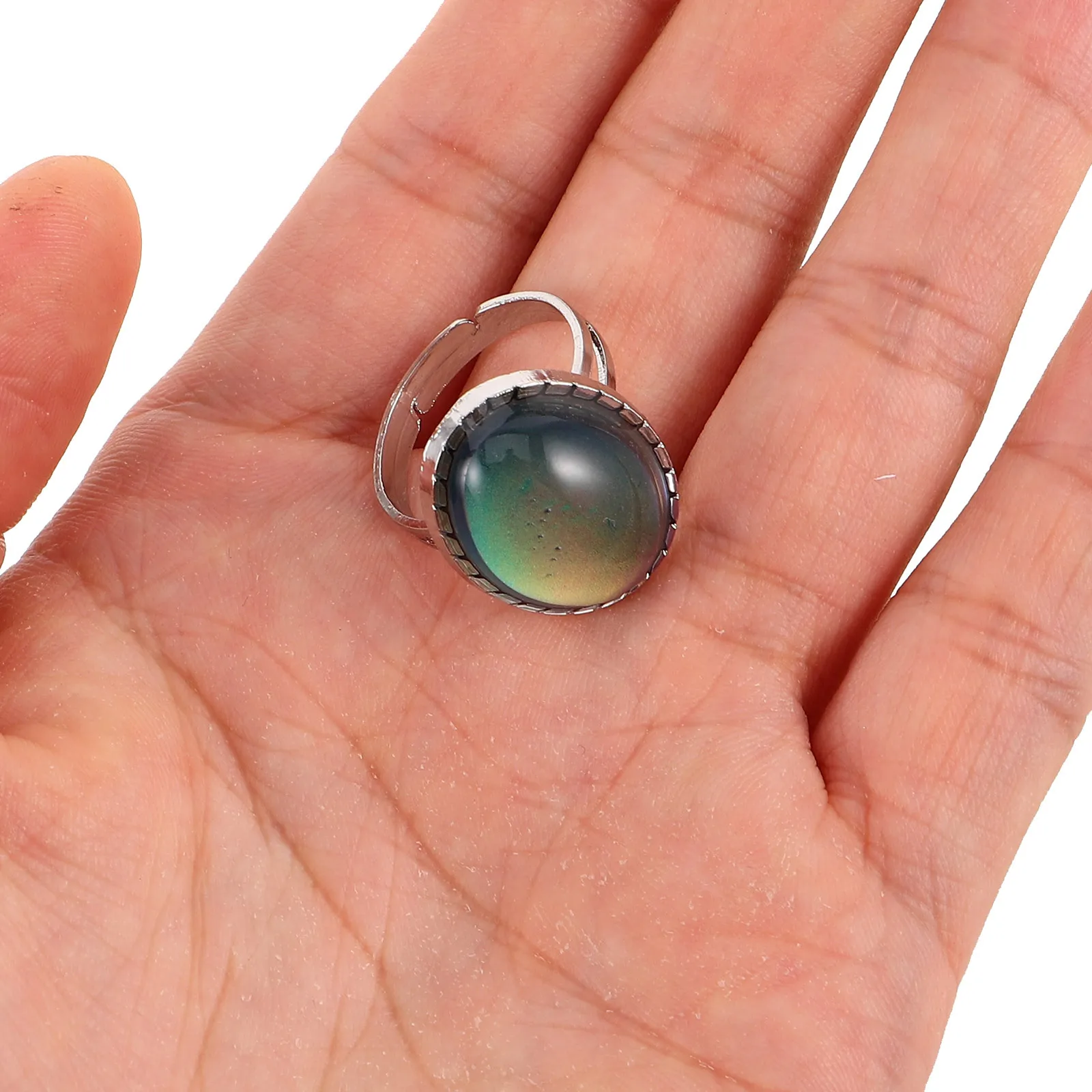 ODETOJOY 1 Bague Papillon à Changement De Couleur D'humeur Vintage Rétro Sensation D'émotion Bague Réglable Contrôle De La Température Bijoux, Métal