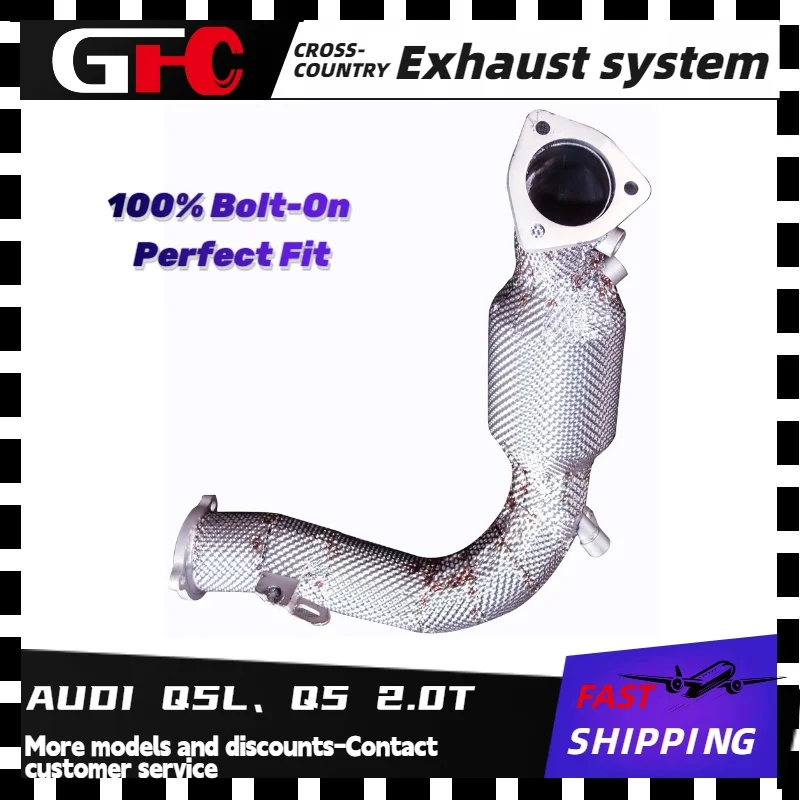 

catted downpipe,200 cell catalytic pipe High-performance suitable for 2020 to 2023 AUDI Q5L Q5 2.0T