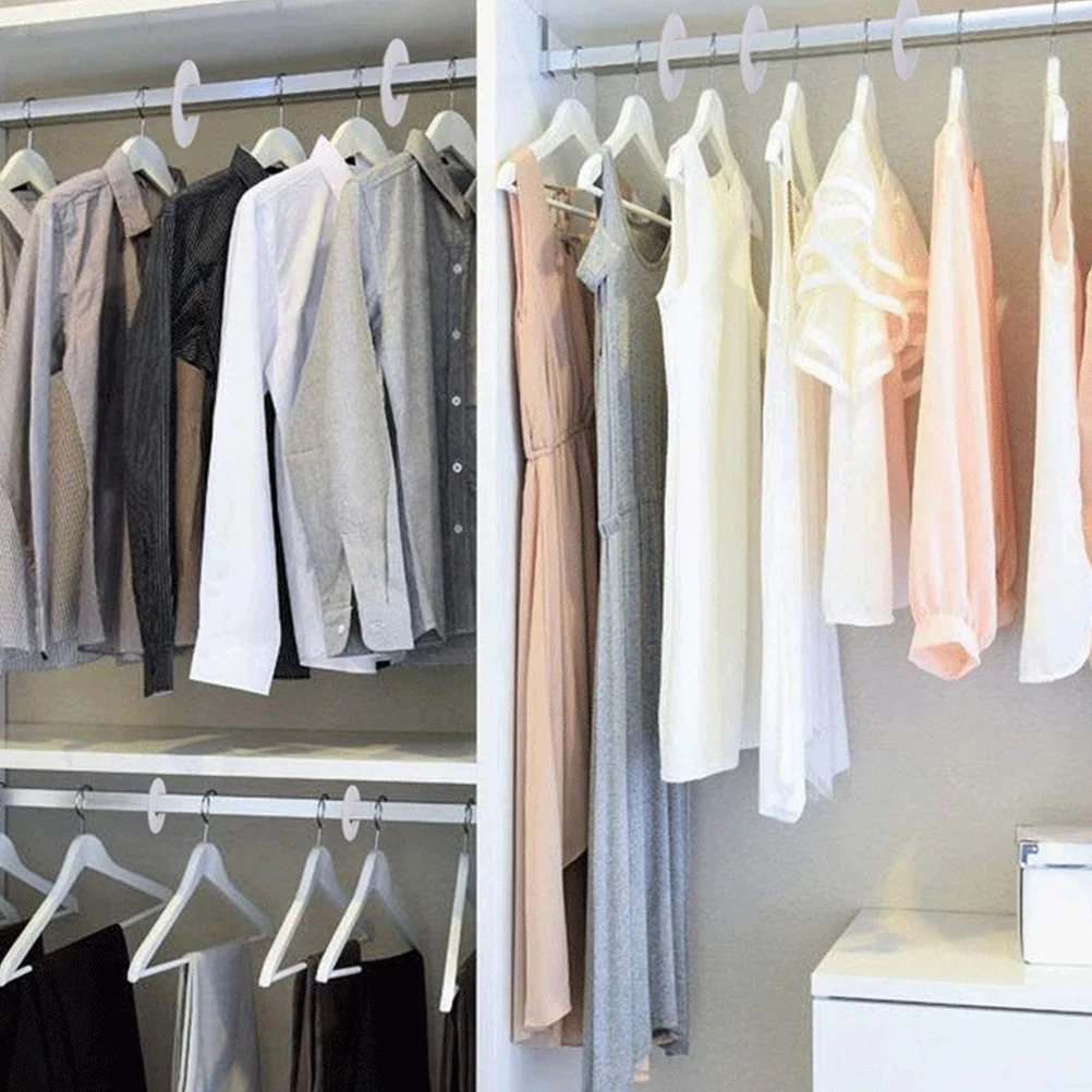 12 قطعة الملابس البلاستيكية حجم فواصل شماعات مستديرة فواصل لخزانة تنظيم خزانة معلقة مقسم خواتم دائم الطفل #6