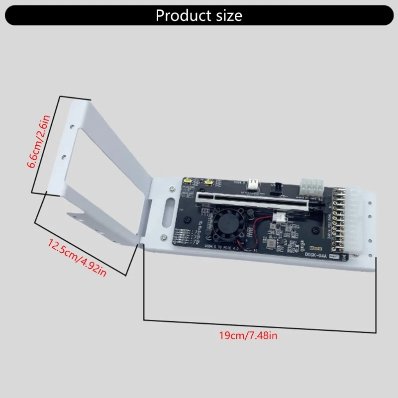 Dock gráfico USB4 com PCIE4.0X4 40 Gbps
