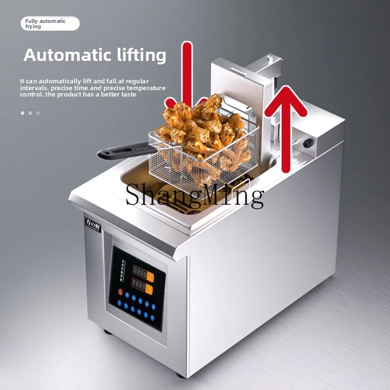 ZYY Автоматическая подъемная электрическая фритюрница Коммерческая одноцилиндровая интеллектуальная двухцилиндровая машина для измельчения курицы и чипсов с таймером