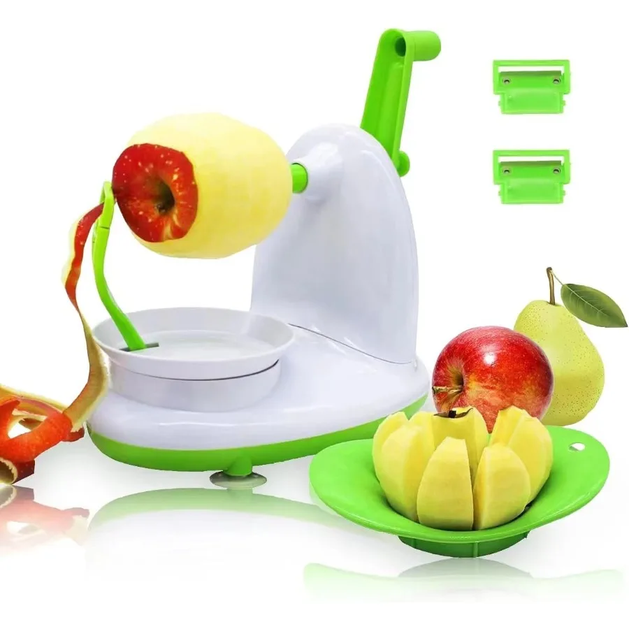 

Upgraded manual rotating kitchen gadget for peeling and coring apples pears and citrus fruits with enhanced efficiency and prec