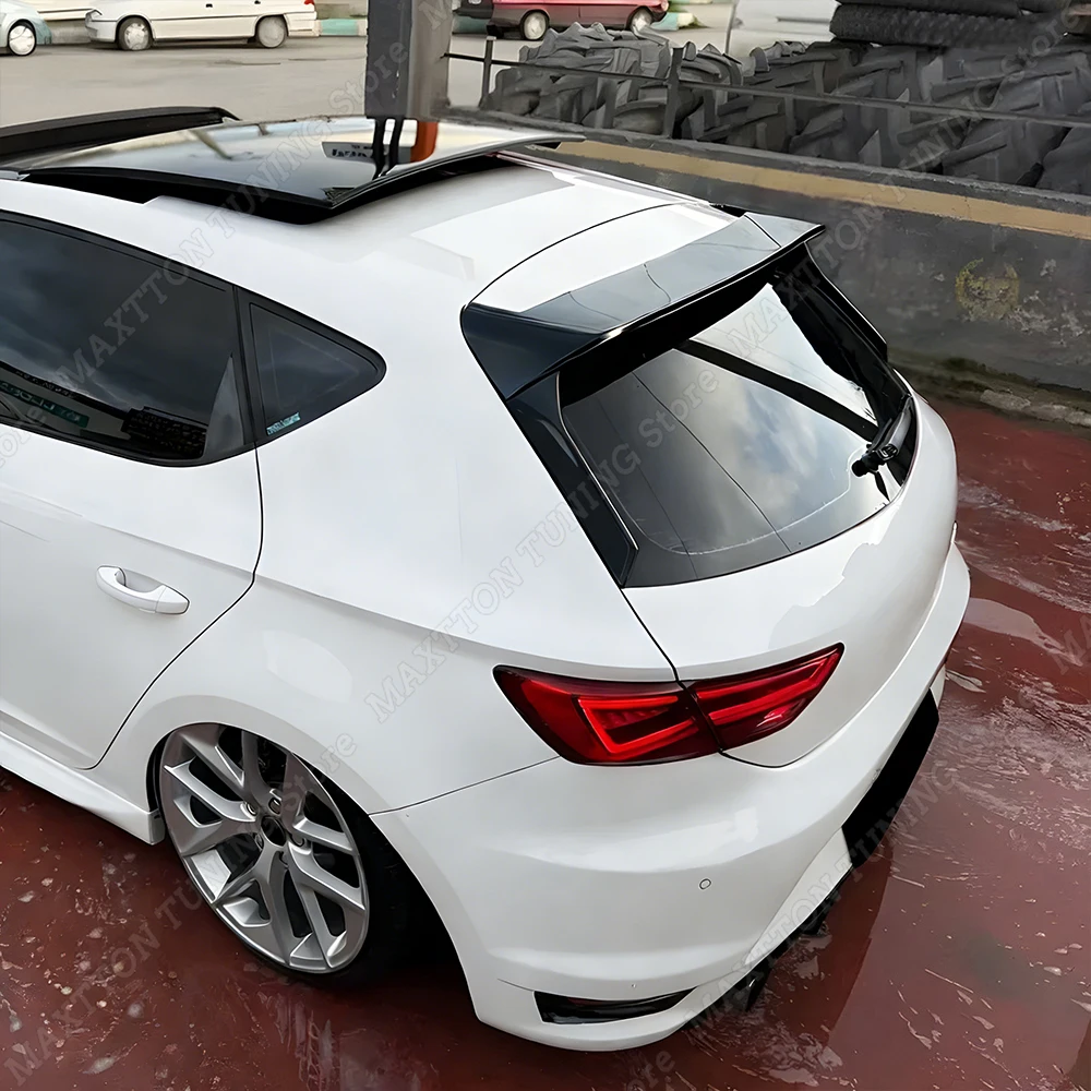 

Для Seat Leon 5F FR MK3 5-дверный 2013-2019: Задний боковой спойлер, накладка на окно, верхний сплиттер на крышу багажника, тюнинг
