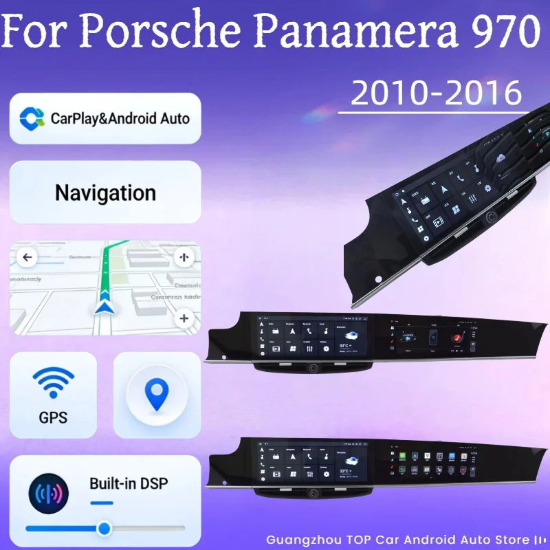 12.3 Inch + 12.3 Inch Carplay For Porsche Panamera 970 Upgraded Interactive Dual Screen Android Multimedia Video Player carplay