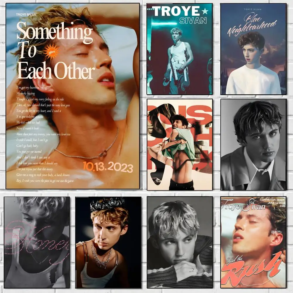 Singer T-Troye Sivan Painting Calligraphy Durable Canvas Poster Wall Hanging Home Interior Decoration Art Mural Gift