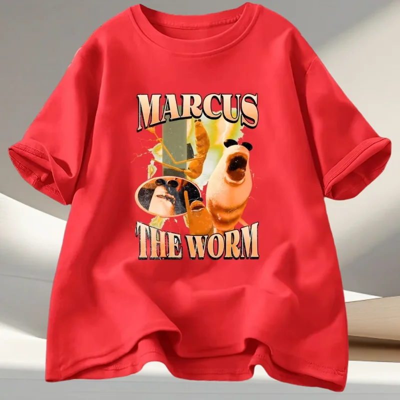 دودة روبرت تي شيرت الرجال النساء عشاق الفكاهة فريد تي شيرت غير رسمي مضحك دودة مطبوعة قصيرة الأكمام التي شيرت الشارع الشهير