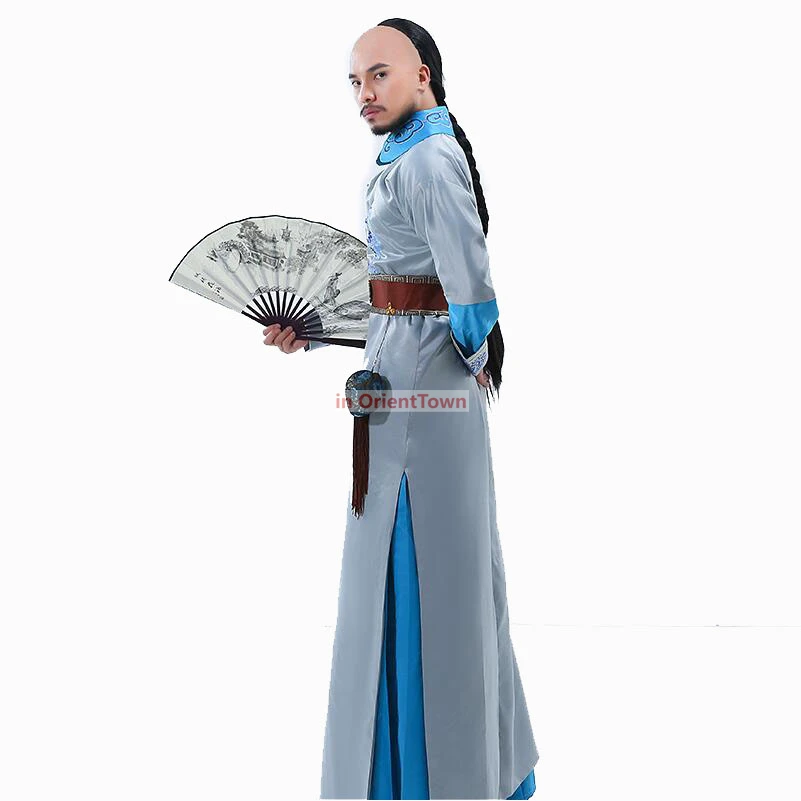 ملابس أداء تلفزيوني للأفلام، ملابس الأمير الملكي من سلالة تشينغ، رداء تنين للرجال، زي تنكري صيني قديم #4