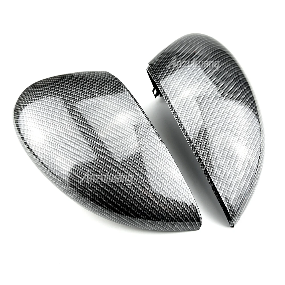 لفورد فييستا Mk7 2008-2017 اليسار واليمين باب جناح السيارة ألياف الكربون الرؤية الخلفية مرآة الرؤية الخلفية يغطي غطاء الكسوة