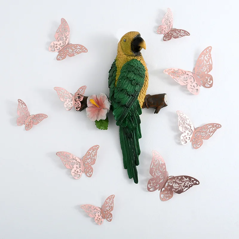 Nordic Hollow Butterfly Wall Sticker 3 Layers Gold RoseGold Decorative Butterflies for Wedding Birthday Party Decoration Crafts