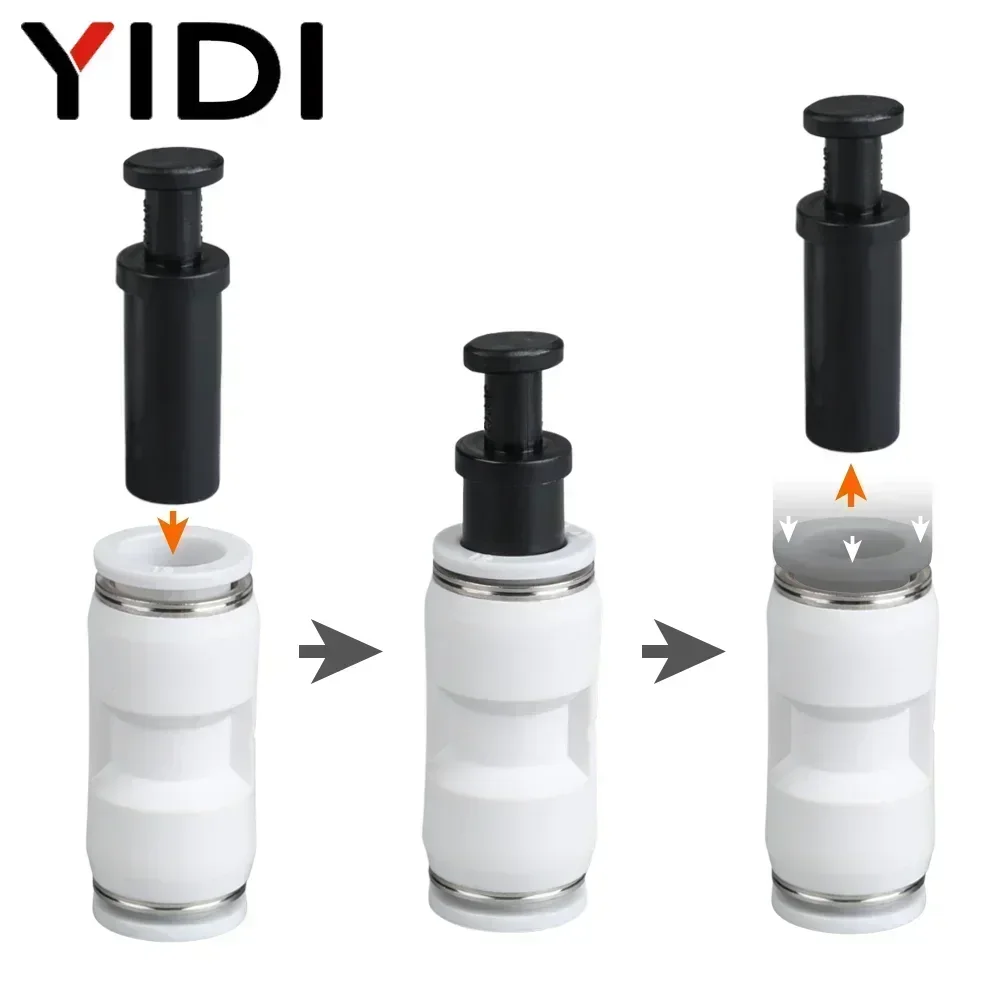 5pcs Hose Plastic Plug Pneumatic Air Stop Push in Fittings Fitting Stoper Pipe Connectors Tubing Connector 4MM 6MM 8MM 10MM 12MM