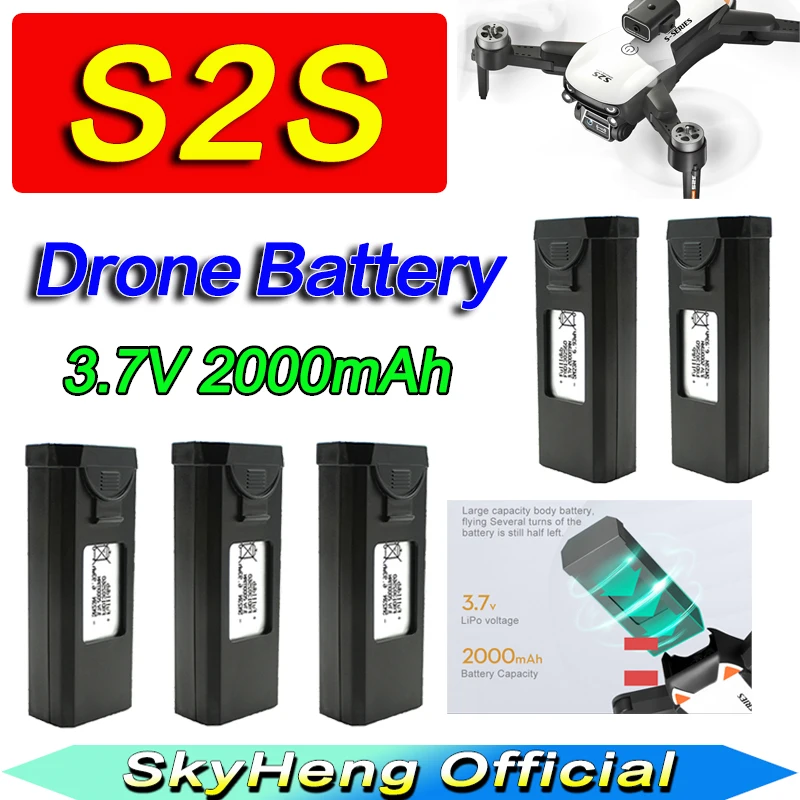 Wholesale Original LS-S2S Battery 3.7V 2000mAh For LSRC S2S Mini Dron/RC Qudcopter Battery Spare Accessories Parts