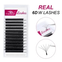 FADVAN New 6D - W Shaped Eyelash Extensions 0.07 D 8-14mm Soft Natural Professional Lashes