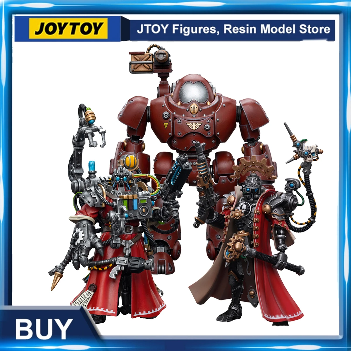 

[IN-STOCK] JOYTOY Warhammer 40K 1/18 Action Figure Mechanicus Robot Cybernetica Datasmith Marshal Anime Model Free Shipping