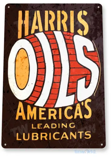 Harris Oils Sign, Gas Station, Garage, Auto Shop, Retro Tin Sign B768