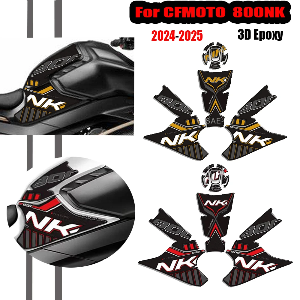 

Для CFMOTO CF MOTO 800NK 800 NK 2024 2025 800NK мотоциклетная накладка на бак 3D эпоксидная защитная наклейка наклейка ﻿