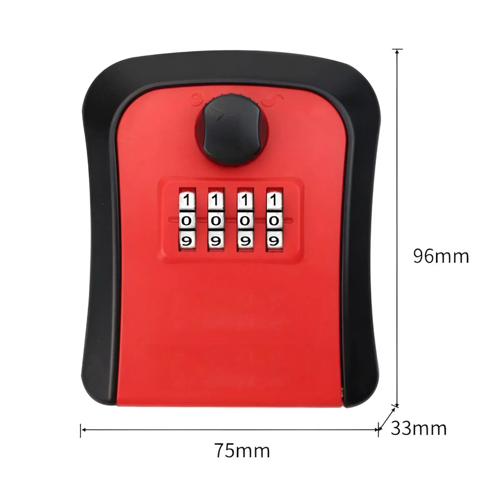 Portable Key Lock Box, 4 Digit Wall Mounted Lock Box, Password for Garden, Indoor, Garage,