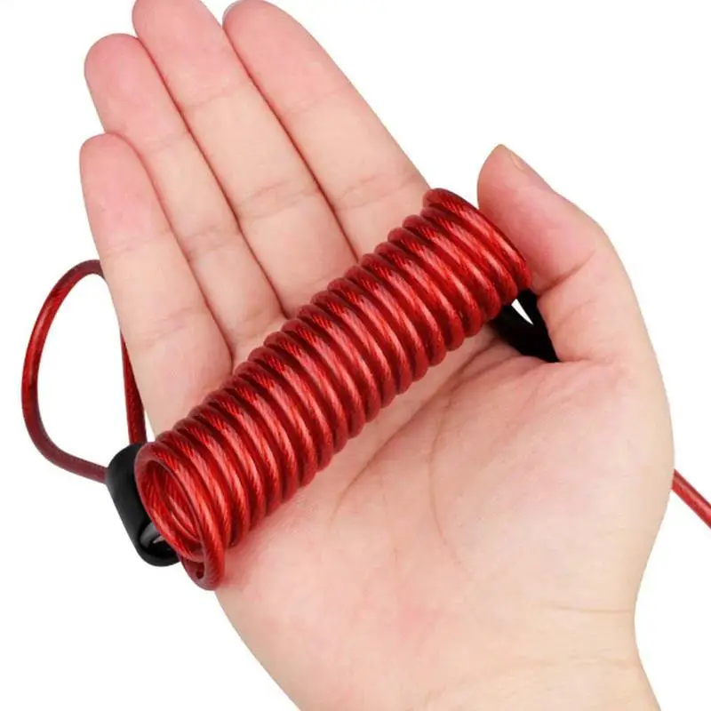 

Bike Spring Cable Lock Anti Theft Rope Alarm Disc Lock For Motorcycle Bike Scooter Security Reminder Protection Accessories