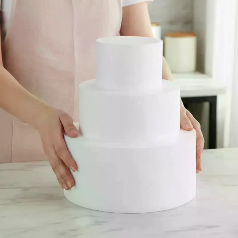 4/6/8/10 Inch Cake Foam Mould PS Foam Flower Decor Cake Dummy Practice Sugarcraft Model Lightweight DIY Decorations