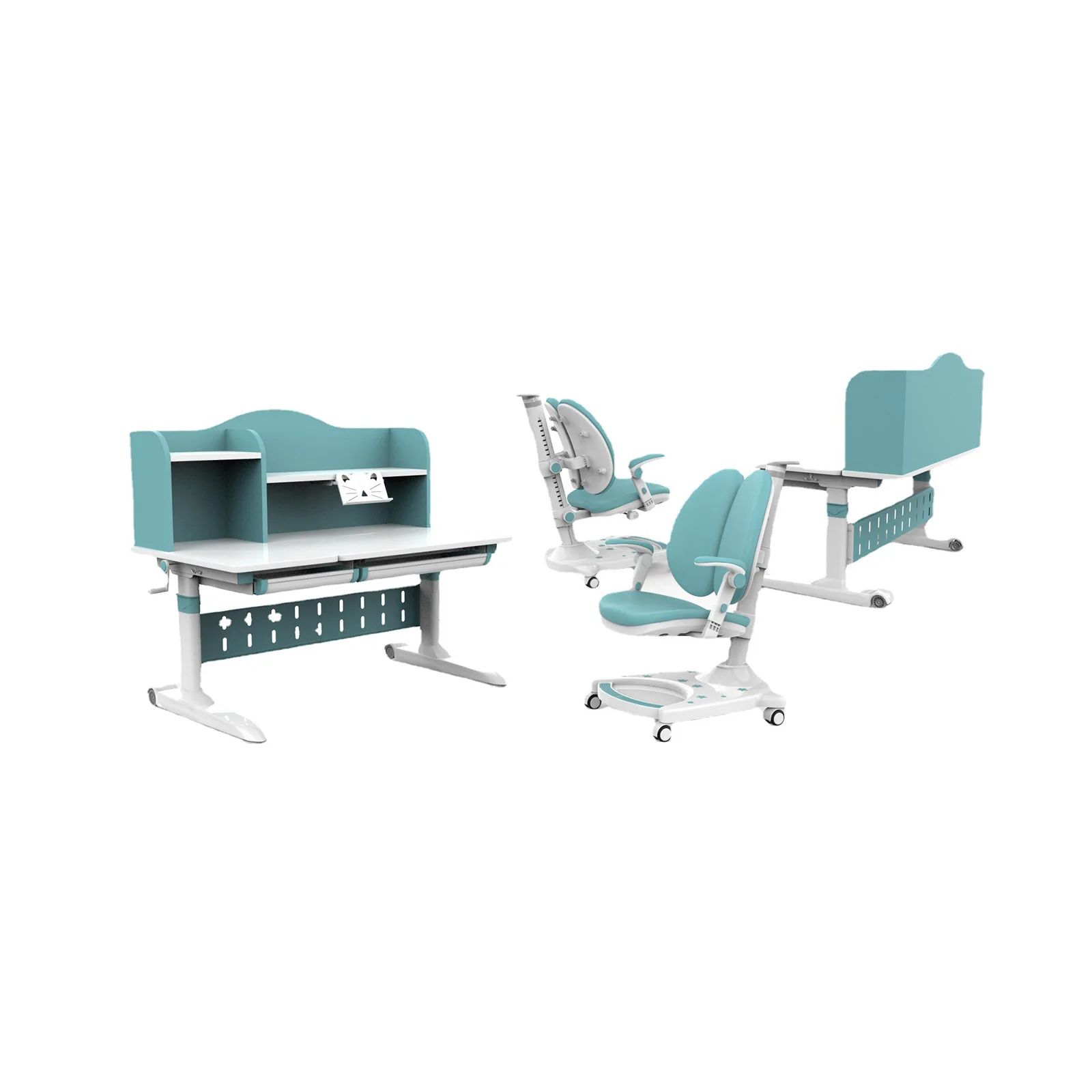 Study table household table solid wood desk and chair set