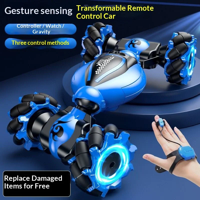 

Extra large gesture sensor deformation remote control car stunt twist car four-wheel drive off-road racing children's toy