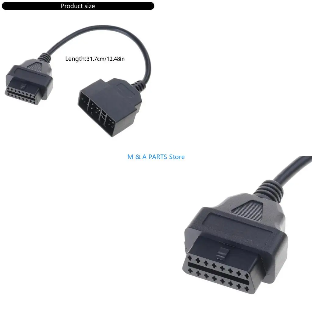 

U1JF OBD2 Адаптер диагностического кабеля 22 штифта до 16 -контактного разъема 7.28 дюйма для транспортных средств