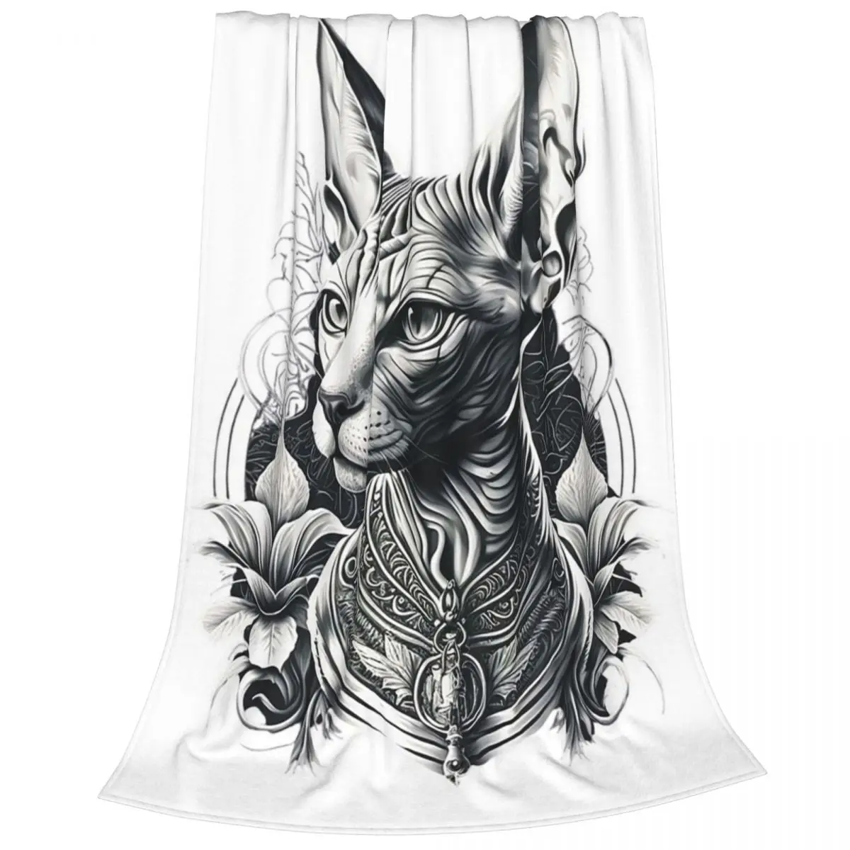 Hairless Wonder Sphynx Cat Blanket Flannel Multi-function Sofa Throw Blankets For Couch Bedding Outdoor Throws Bedspread Quilt