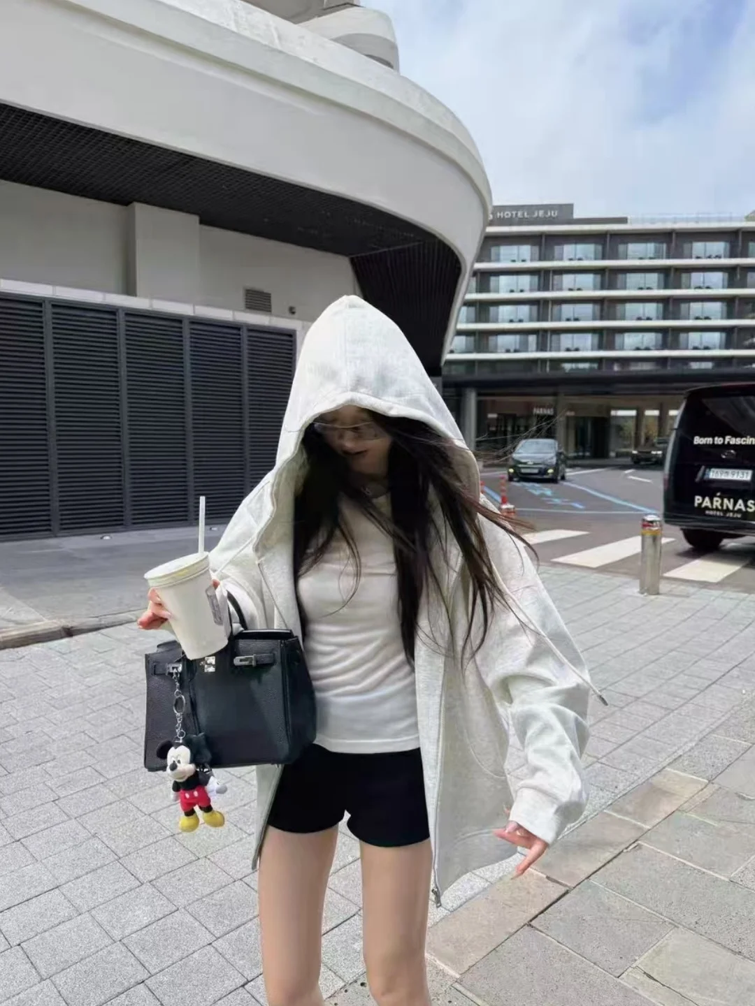 

Floral ey Heavyweight Hooded Cardigan Women's New 2025 Autumn Winter Fce Lazy Chic Zipper Hooded Jaet Korean Sle