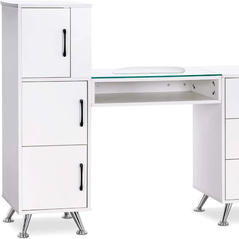 Nail makeup table with drawers, storage beauty salon workstation
