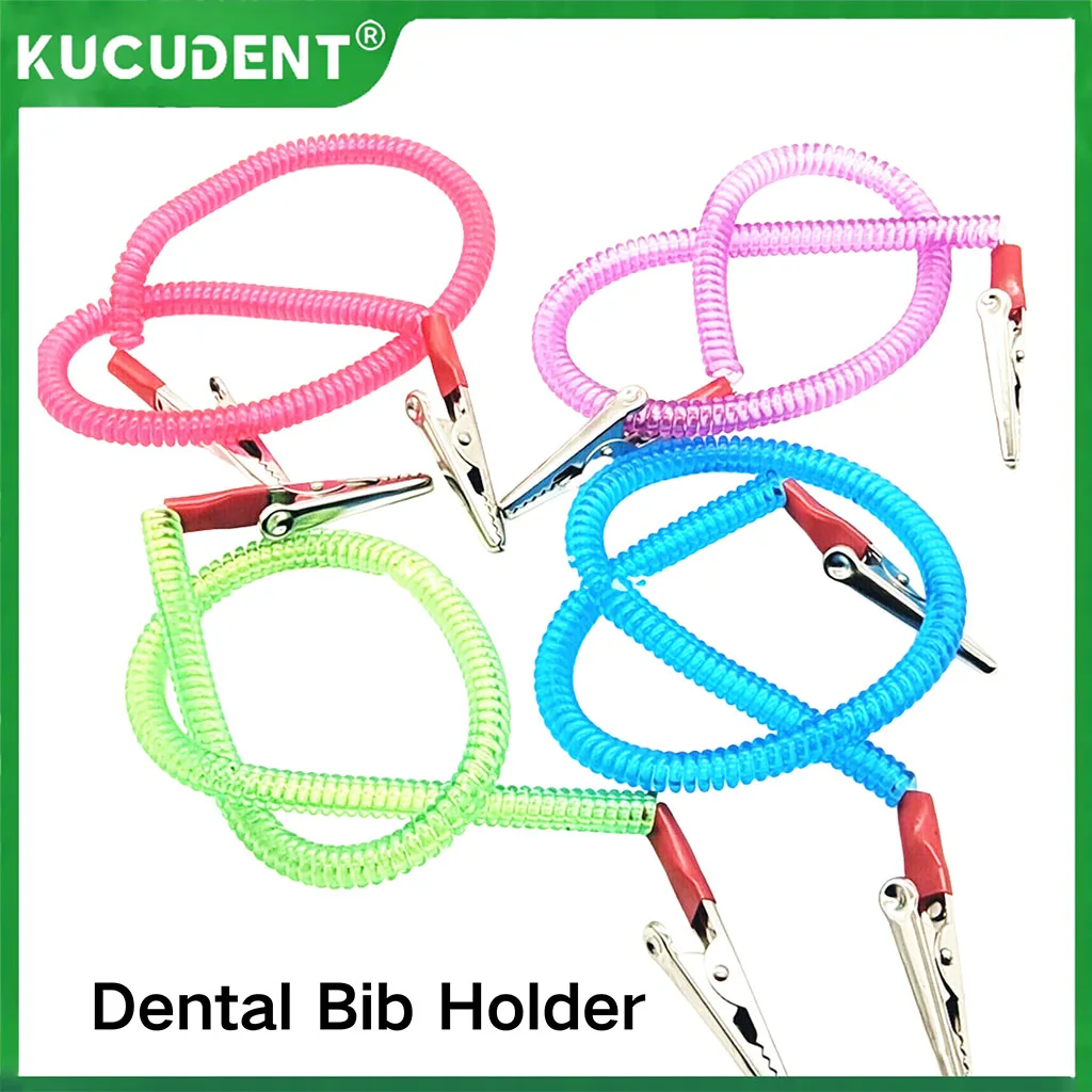 

1 шт., держатель для стоматологического нагрудника, зажим для шарфа, салфетка, силиконовая бумага, зажимы для полотенец, стерилизованная пластиковая цепочка, 48 см, материал для стоматолога