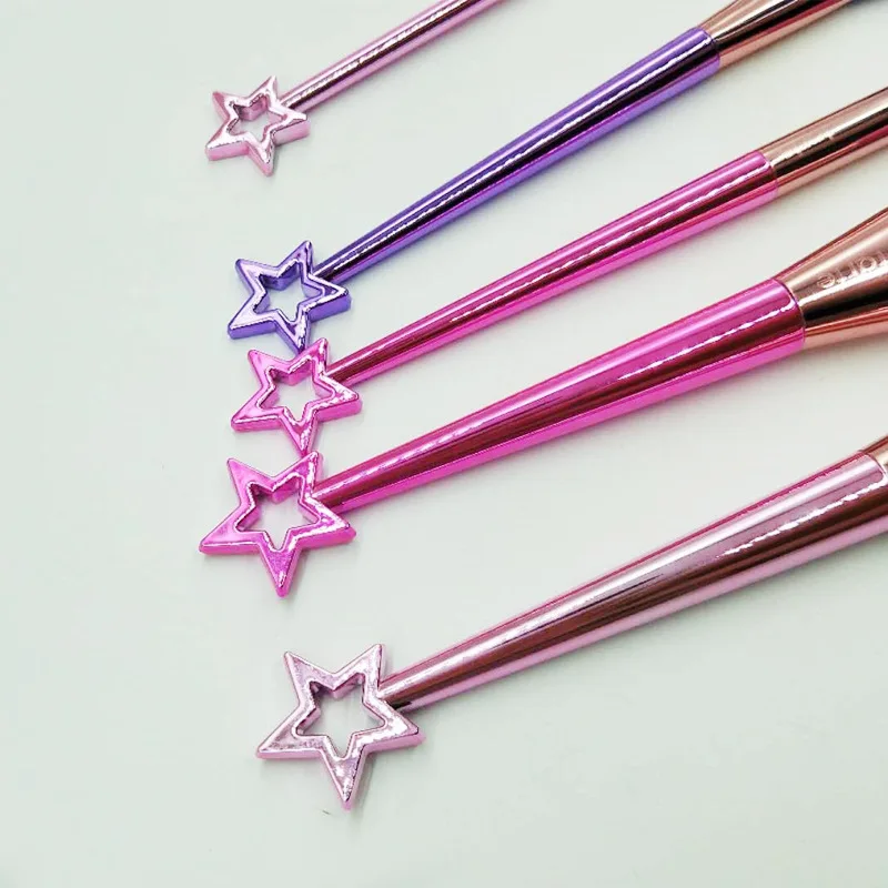 5Pcs Stars Makeup Brushes Set Super Soft Detail Brush Blush Brush Foundation Concealer Contour Eyeshadow Brush Women Beauty Tool