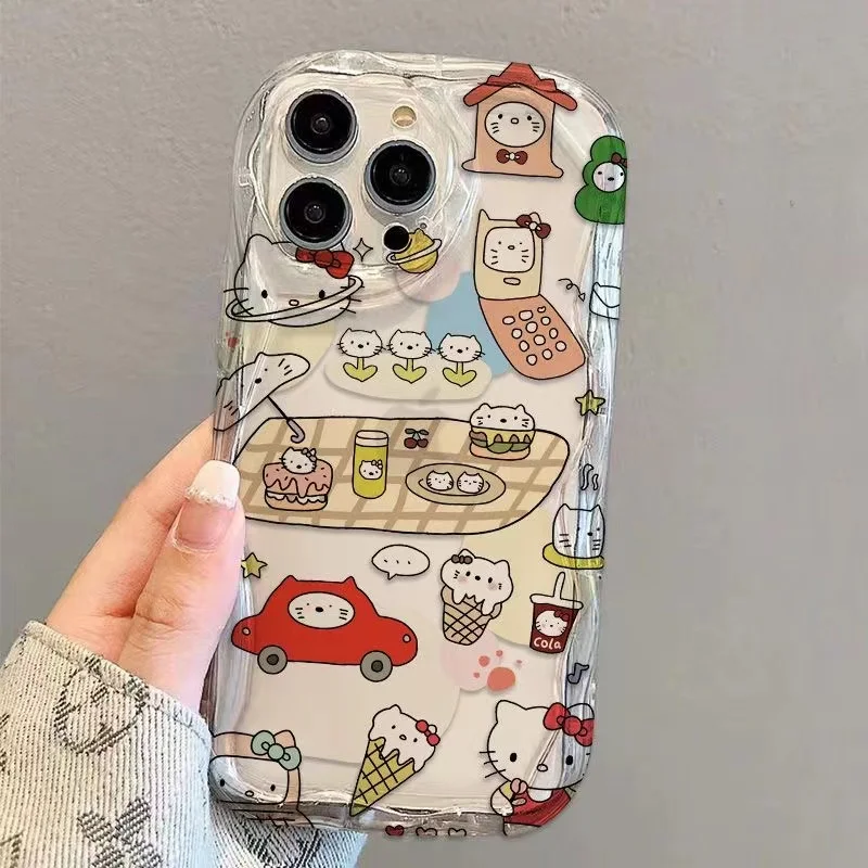 Hello Kitty Tpu Case For Poco M6 F5 Pro M4 M3 M5S F3 F4 X3 X4 GT Redmi 10 9 12C 13C K50 Note 8 Xiaomi Mi 12 13 Lite 12T 13T Pro