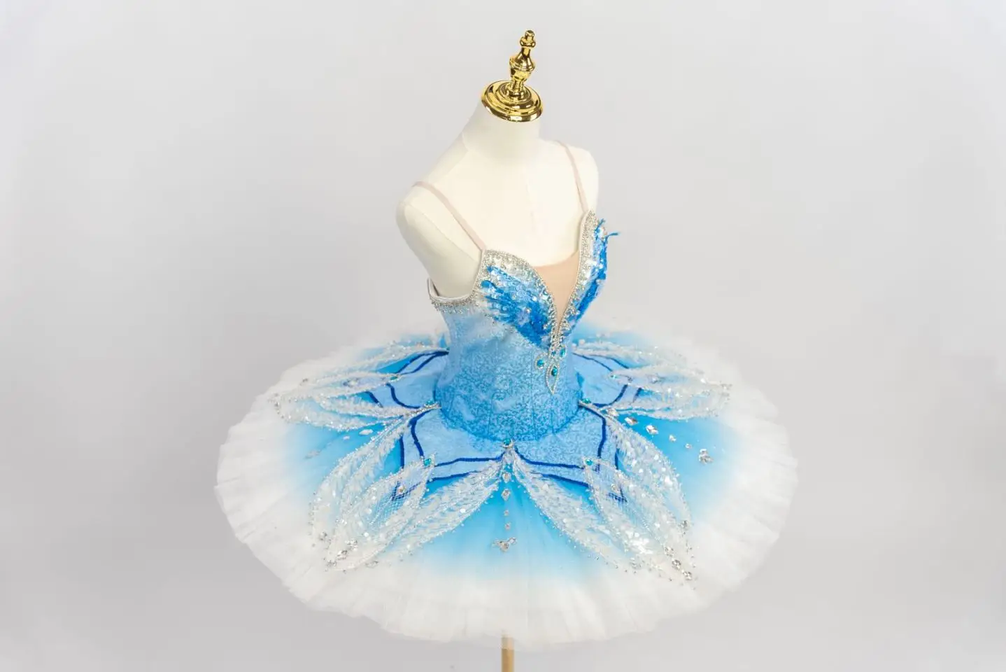 Female blue bird ballet dress plate skirt tutu competition dress performance dress professional custom