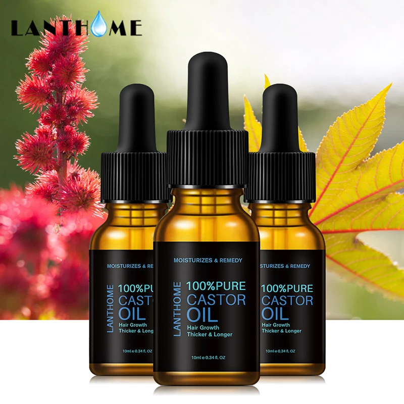 Sérum de croissance des cils à l'huile de ricin, naturel, allongement des cils plus longs, rehausseur de cils, lifting des cils, maquillage, soins des yeux, 10 ml