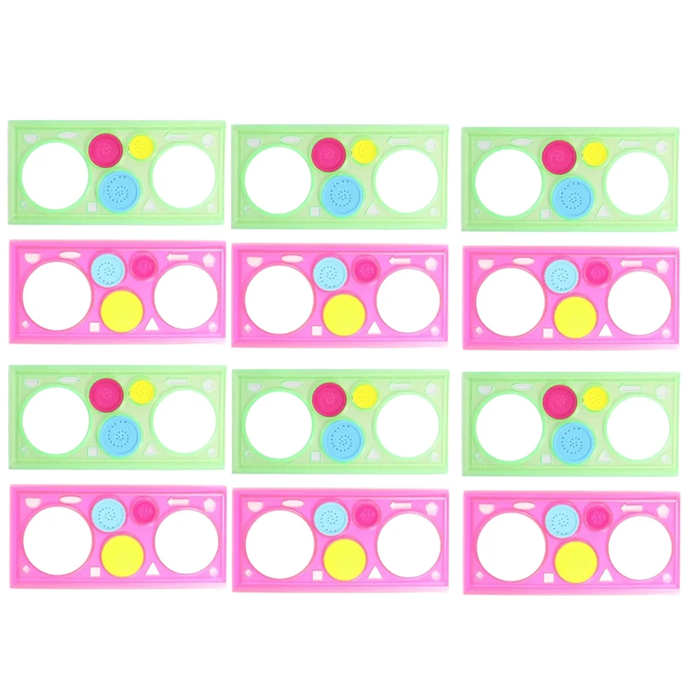 12 Stück Malvorlagen, Lineale, hohle Schablonen, wiederverwendbar, Zeichenzubehör, Kunsthandwerkswerkzeuge für Holzschilder