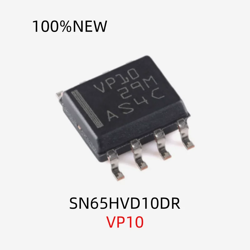 (10 Pieces) 100% New Sn65Hvd10Dr Silk Screen Vp10 Package Sop-8 Half-Duplex Rs-485 Transceiver Chip Smd Ic