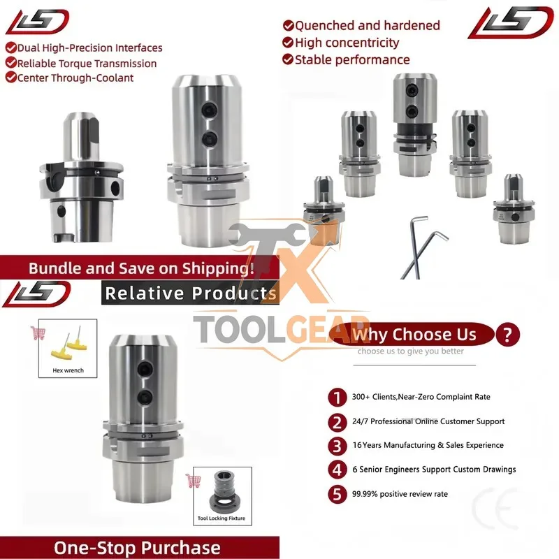 2026China*Factory* HSK100A Side Lock End Mills Arbors with High Clamping Force Heavy Roughing Weldon Shank 16 Years Source