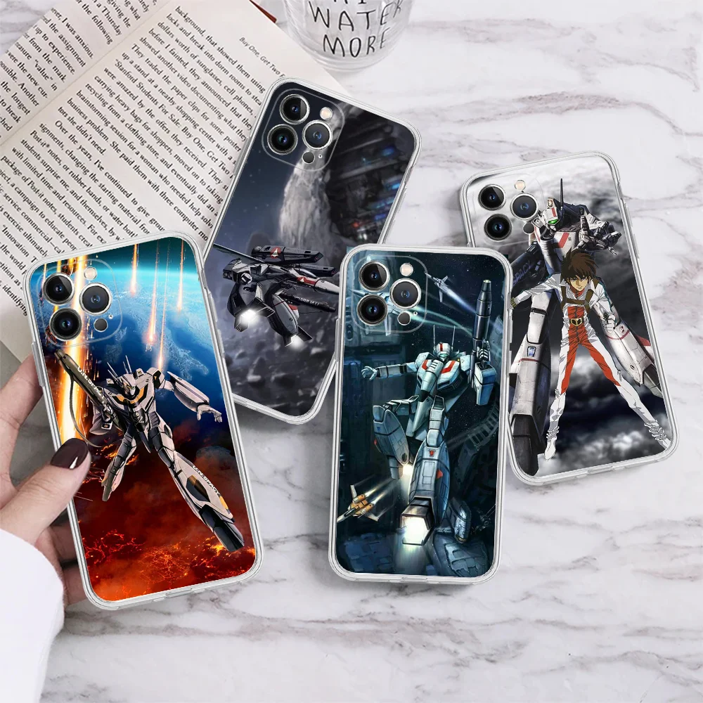 

R-Robotechs Macross Phone Case Silicone Soft For Iphone 15 14 13 12 11 Pro Mini XS MAX 8 7 6 Plus X XS XR Cover