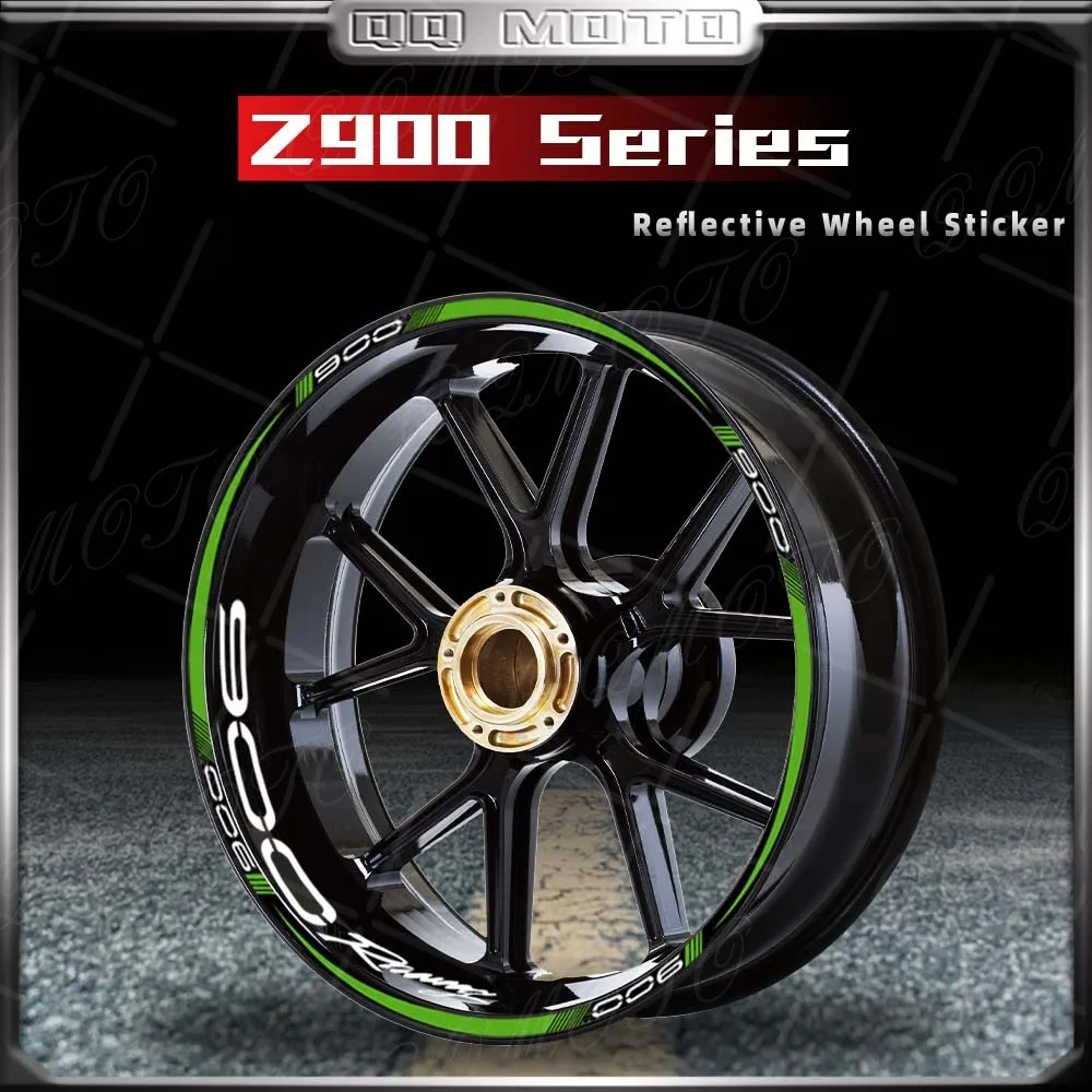 For Z900 z 900 SE Motorcycle Reflective Wheels Sticker Hub Decals Rim Stripe Decorative Tape Waterproof Accessory