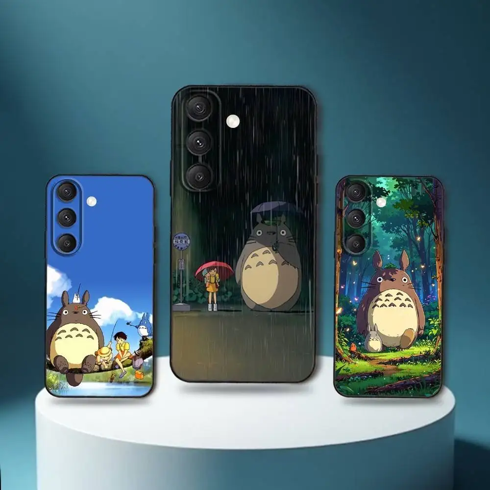 

Anime T-Totoro-ES Cute Phone Case For Samsung S25,S24,S23,S22,S21,S20,S10,Ultra,Plus,Lite,FE,Soft Silicone Black Cover