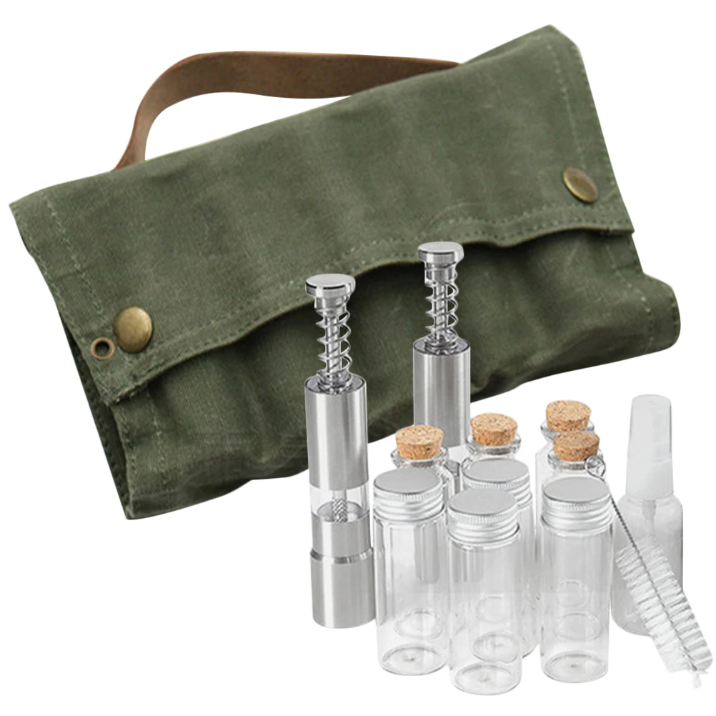 

1 set 1 Set Portable Spice Bottle Storage Bag Grinder Spray Camping Picnic Seasoning Container Organizer Kit Outdoor Bbq Travel