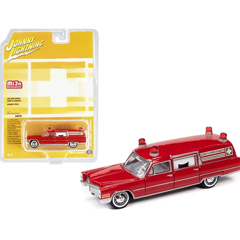 

Литой под давлением сплав в масштабе 1/64 1959/1966 Cadi Ambulance 2021 K1234, модель автомобиля, орнамент, сувенир, коллекция, подарок для хобби