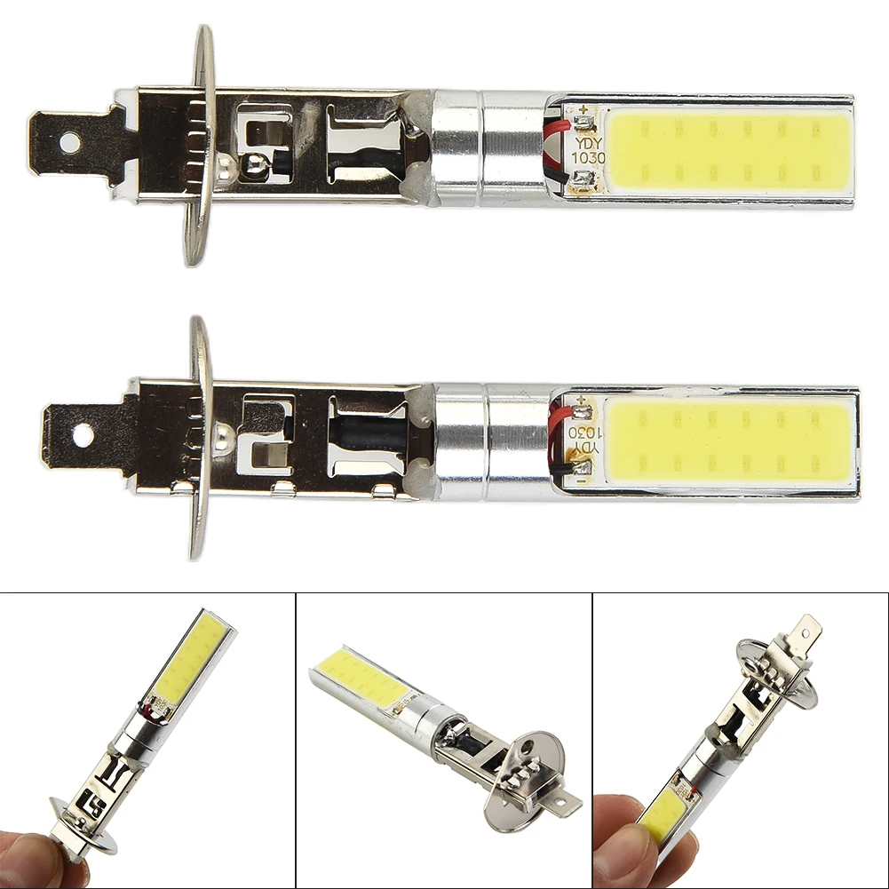 Brand New Fog Lamp Bulbs 2pcs White 100000hrs Lifetime 20W 6000K Aluminum Alloy DC 12V H1 LED Kit High/Low Beam