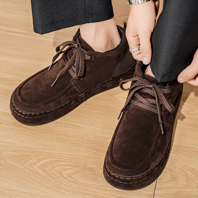 Высокие удобные мужские кроссовки, осень 2024, новая мужская повседневная обувь, модные легкие дышащие мужские ботильоны хорошего качества