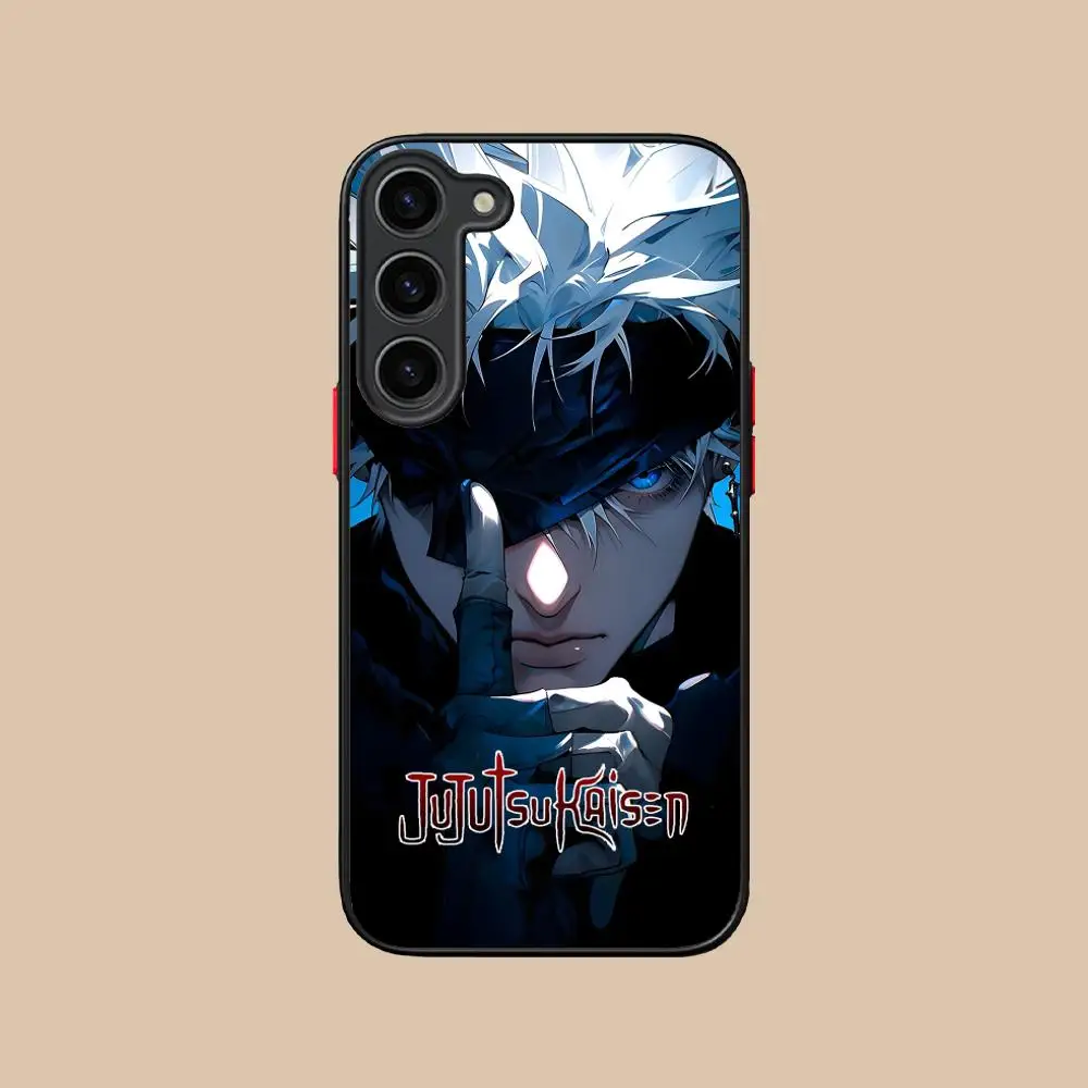 Julongsu kaisen satoru gojo caso de telefone para samsung galaxy s25 s24 s23 s22 s21 plus fe ultra cor silicone capa bonita