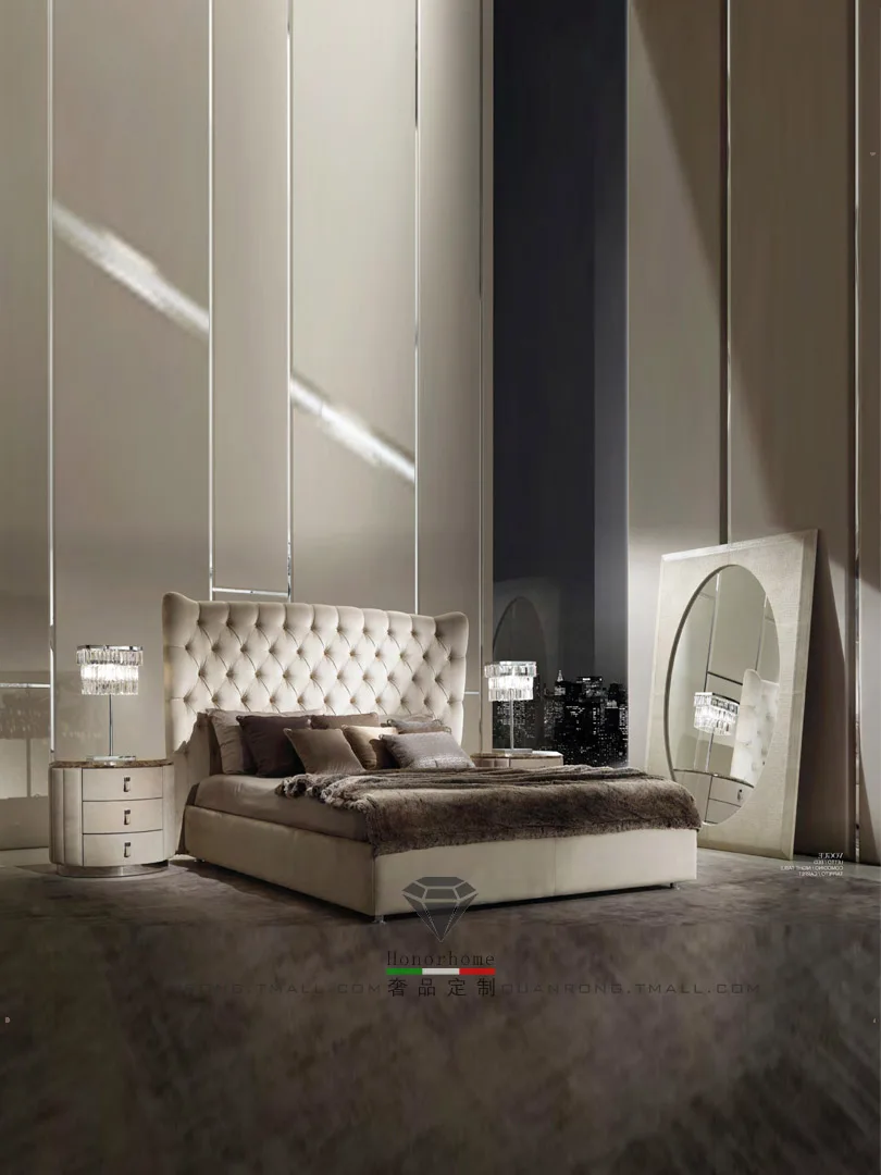 Long mirror full-length mirror bedroom oval luxury floor mirror arc modern simple fitting mirror cloakroom