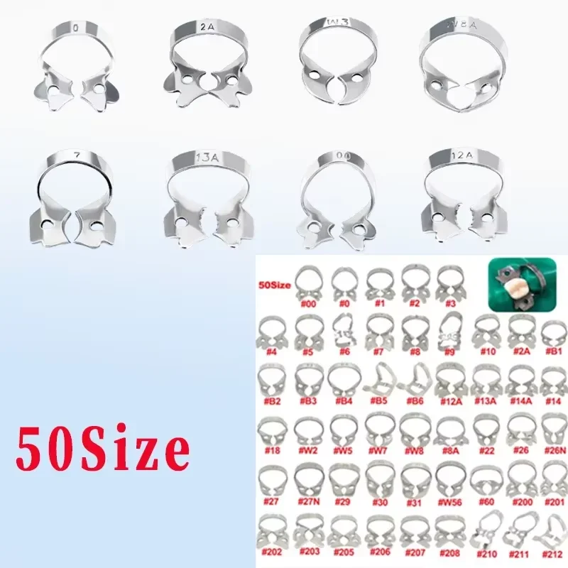 

5 шт./упак. зажимы, стоматологические резиновые зажимы для плотины, эндодонтические восстановительные зажимы для барьеров, держатель рамы из нержавеющей стали, материал для молярных зубов